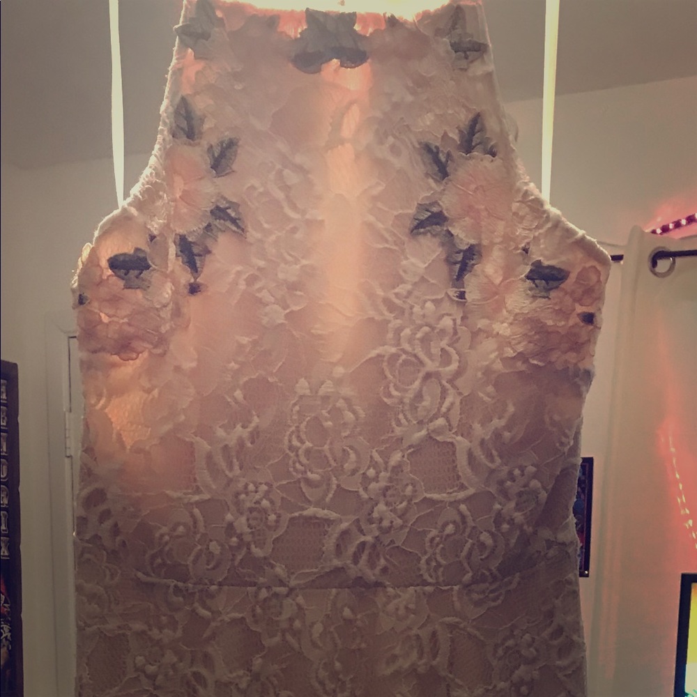 Modern Floral + lace Wedding dress
